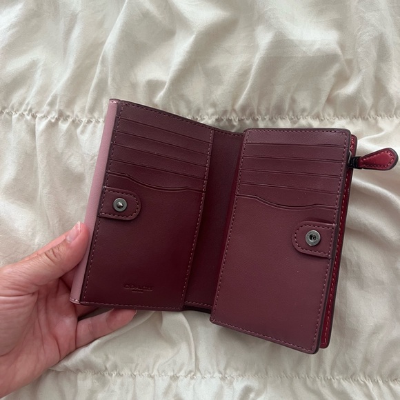 Coach Pink and Red Women's Wallet - Picture 4 of 7